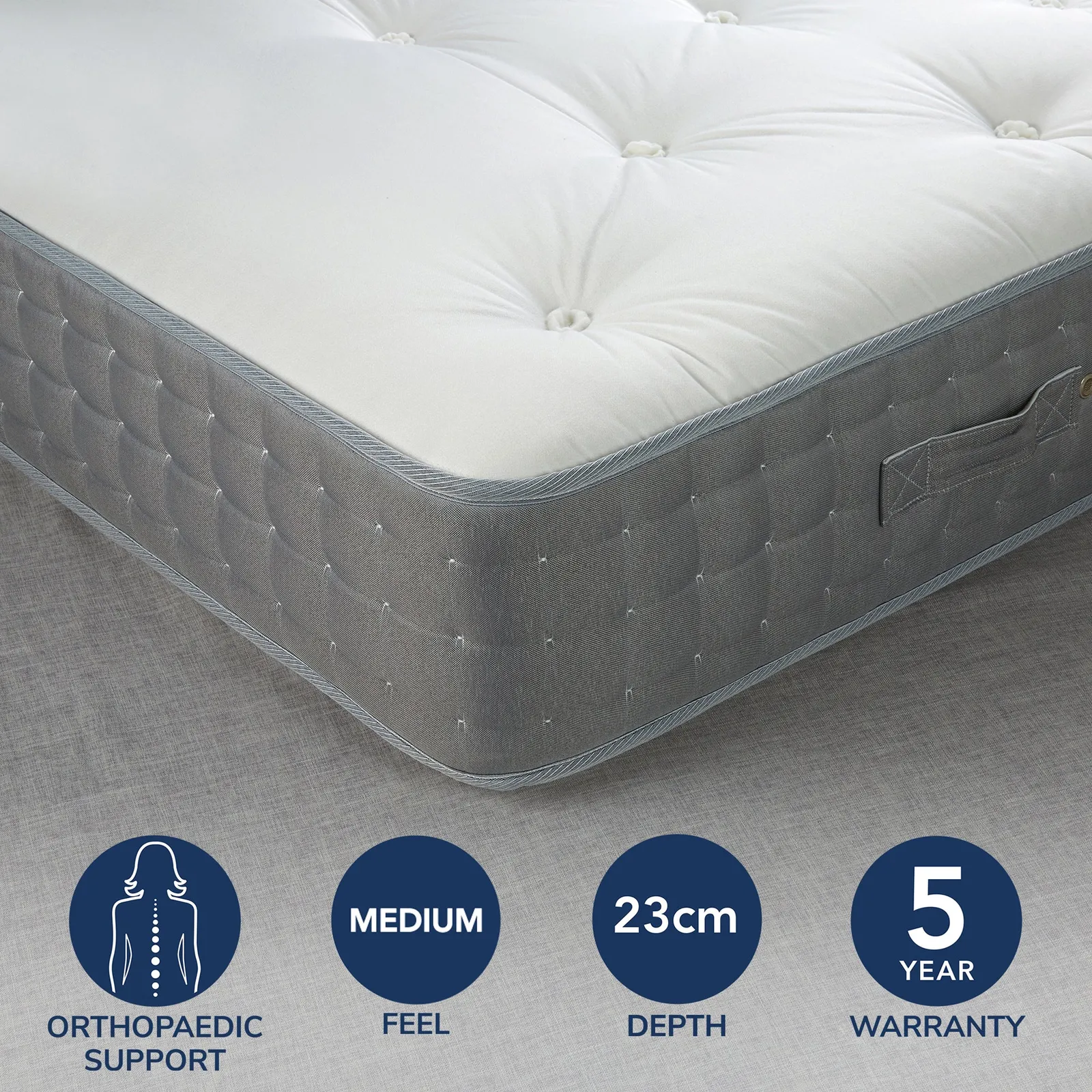 Fogarty Firm Orthopaedic 1500 Pocket Sprung Mattress White