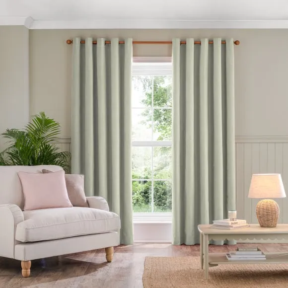 Luna Brushed Eyelet Curtains (Blackout Available) 2