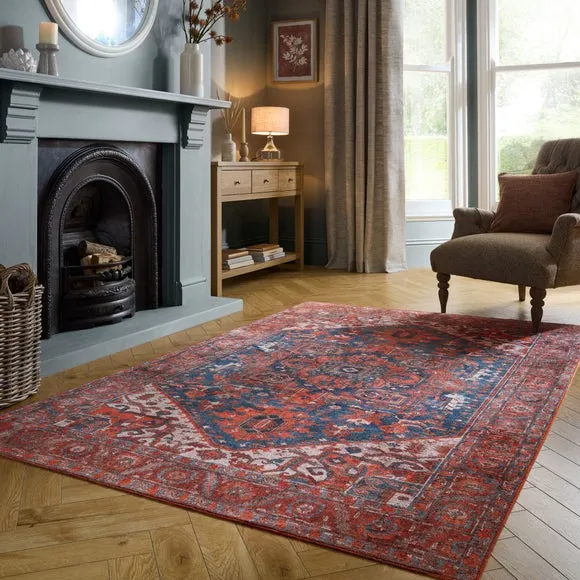 Sofia Traditional Textured Washable Rug 1