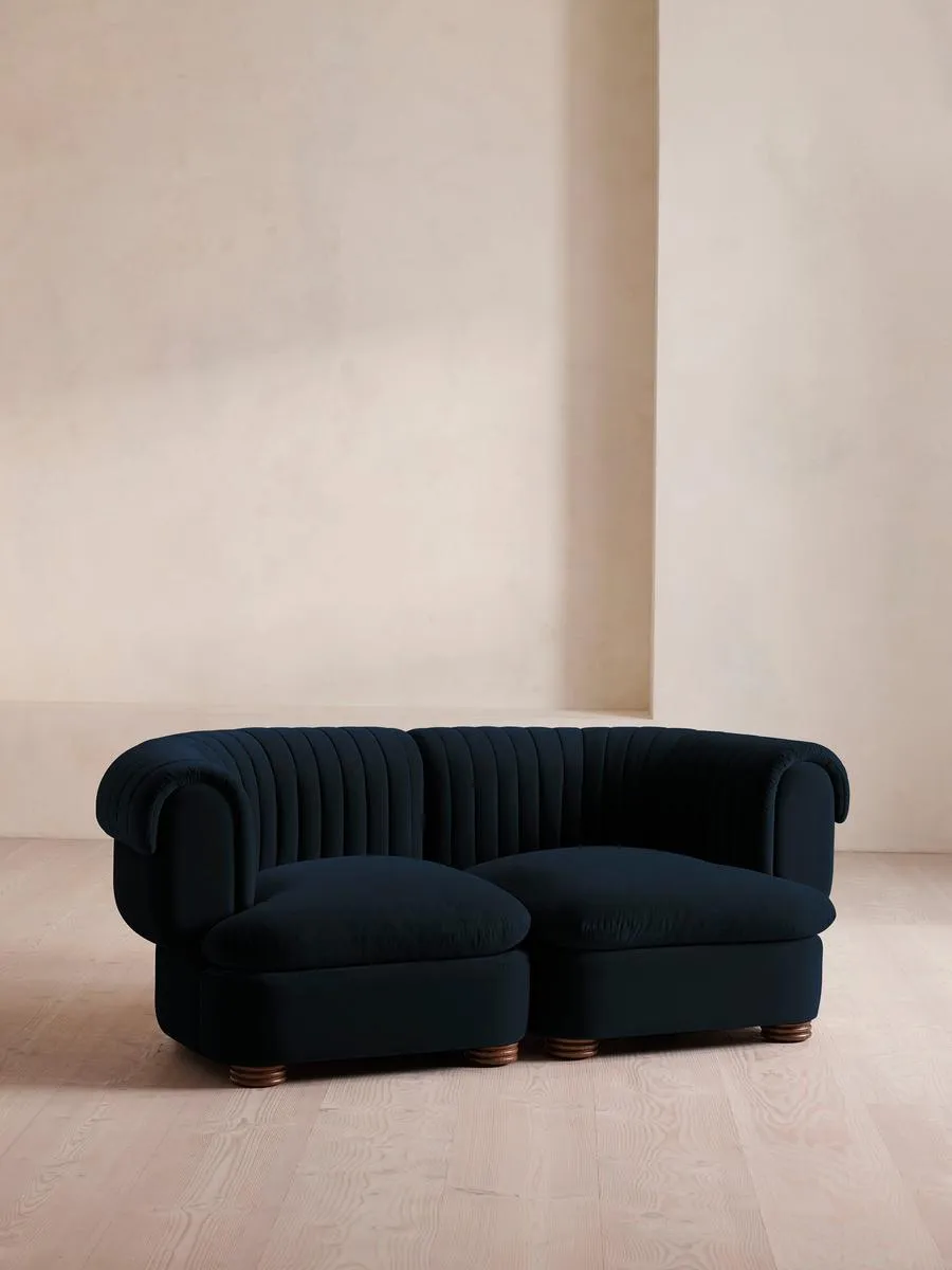 Rava Modular Sofa, Three Seater, Velvet, Royal Blue