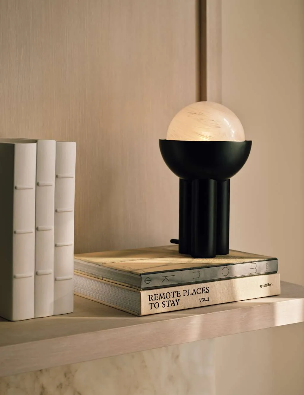 M&S X Kelly Hoppen Globe Table Lamp Black
