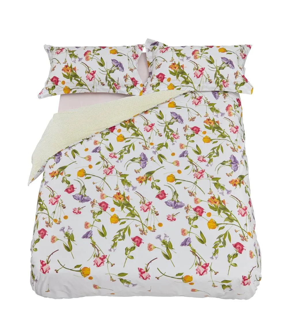 Ted Baker 'Scattered Bouquet' Cotton Percale Duvet Cover Set in White 3