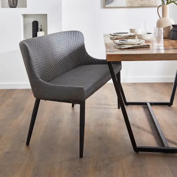 Montreal 2 Seater Dining Bench, Faux Leather, 133cm 2