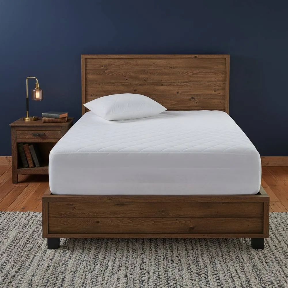 Snug City 200TC Luxury Cotton Quilted Mattress Protector Breathable Mattress in White