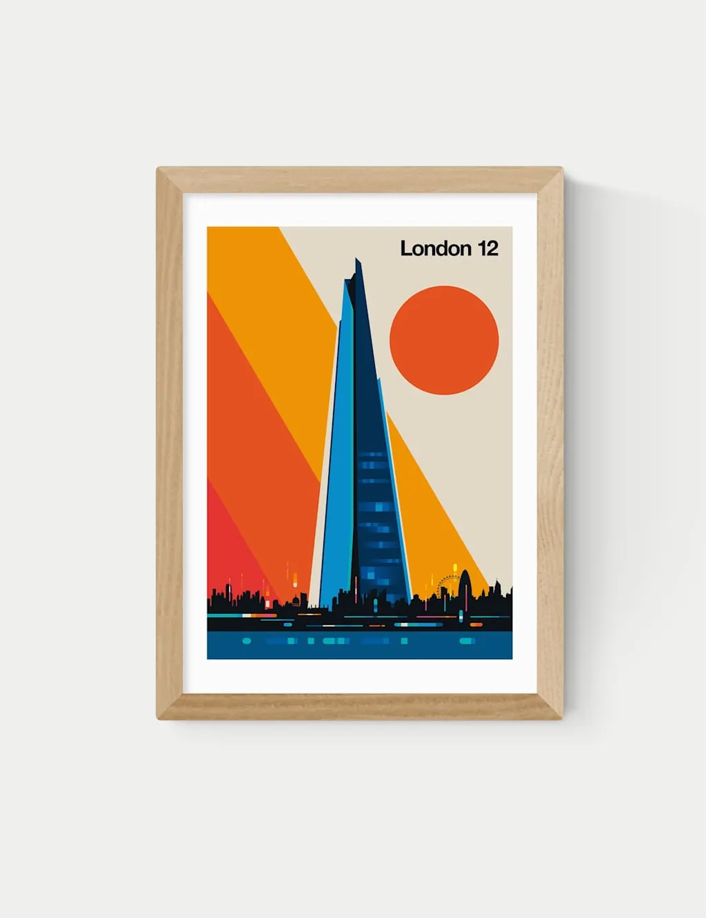 East End Prints London 12 Framed Art Print Natural