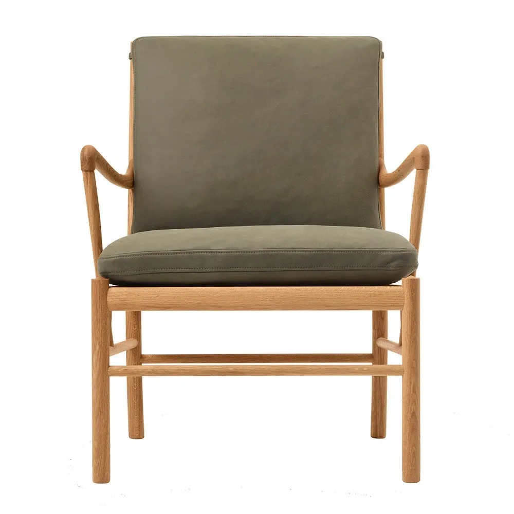 Carl Hansen & Son OW149 Colonial Armchair Oiled Oak Terra 20368 Jade 2
