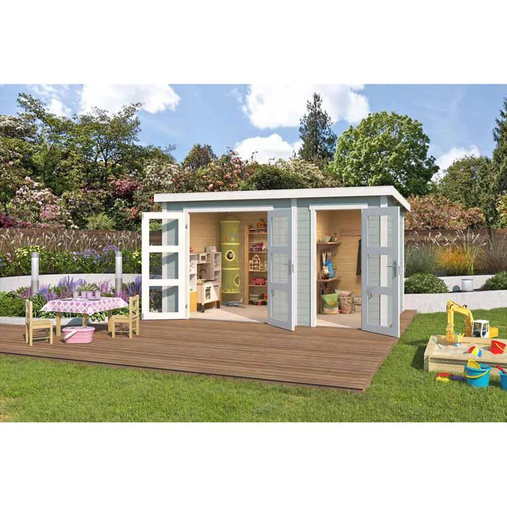 Lasita Maja Ltd Zambezi XL-Log Cabin, Garden Room, Home Office - L400xW259.7xH210.9 cm in Light Tan 5