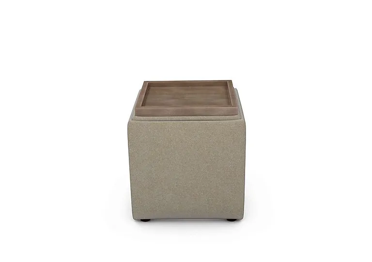Bronwyn Storage Cube Tray Stool - Quiet Fawn Wot