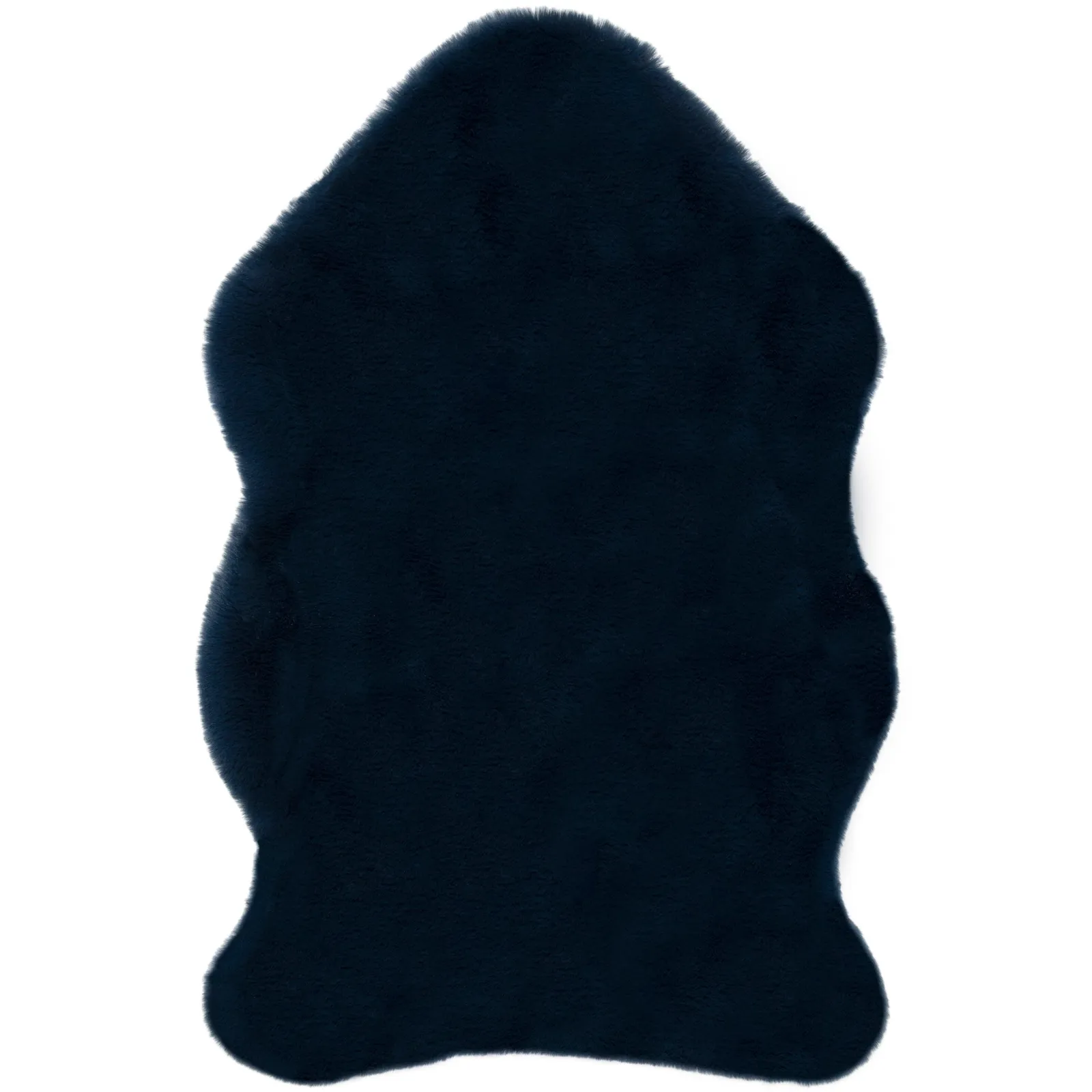 Supersoft Single Pelt Faux Fur Rug Navy