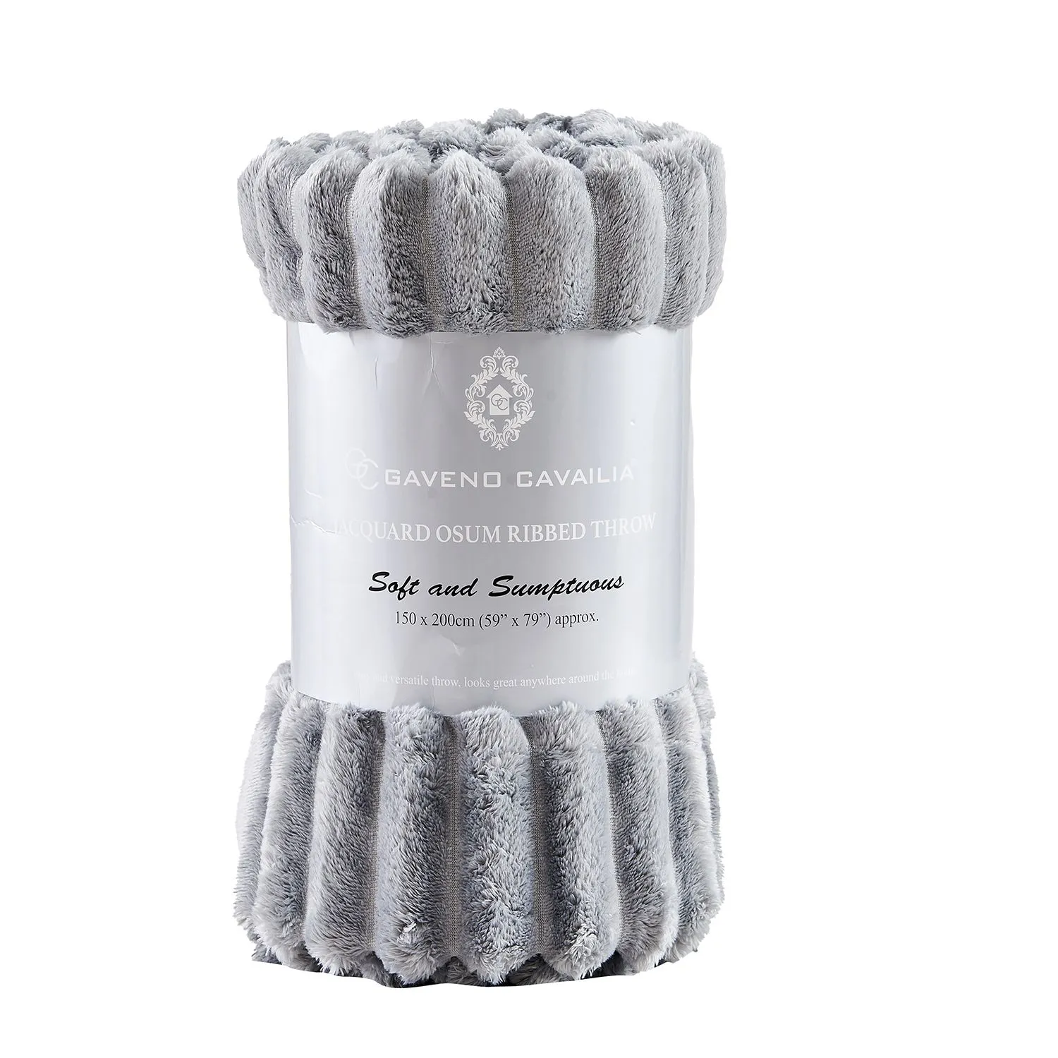 GAVENO CAVAILIA Osum Ribbed Throw in Grey