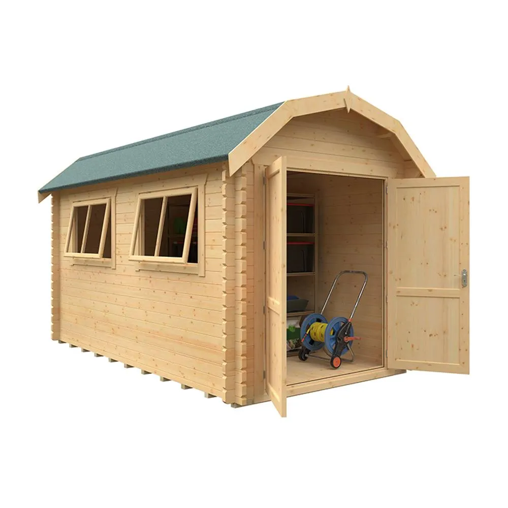 Buttercup Farm 14x8w The Alford Barn Plus 44mm Cabin - L415 x W235 x H277.6 cm in Natural