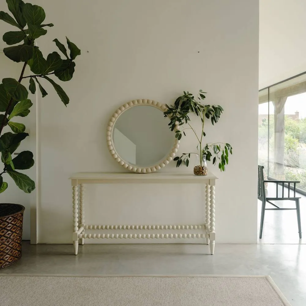 Statement Furniture Cromwell Large Console table with Bobbin Design in Cream