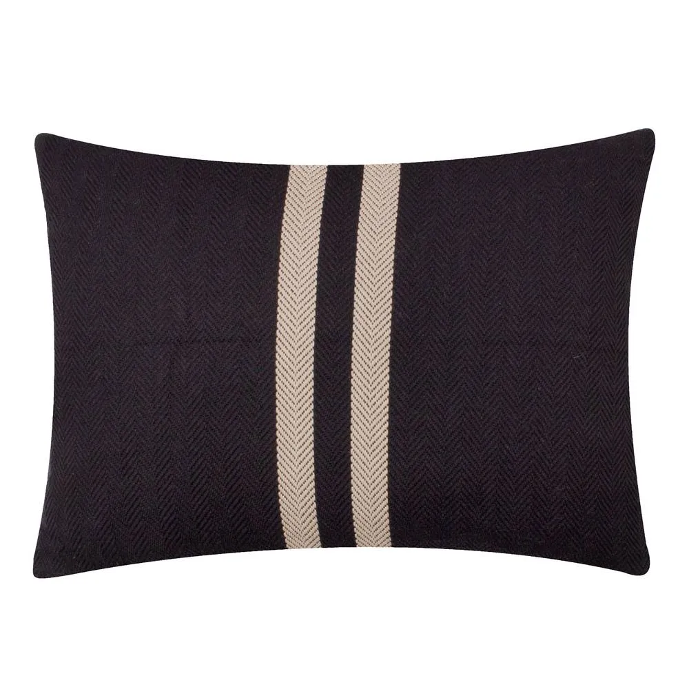 Yard Benton Woven 100% Cotton Cushion in Black 2
