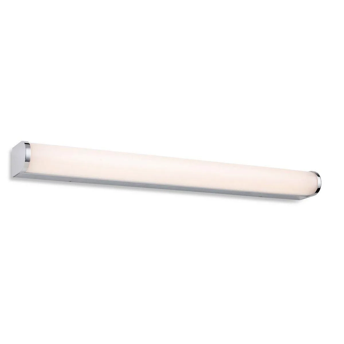 Netlighting Bravo Bathroom LED Wall Light 600mm Chrome with Opal Diffuser IP44 in Grey