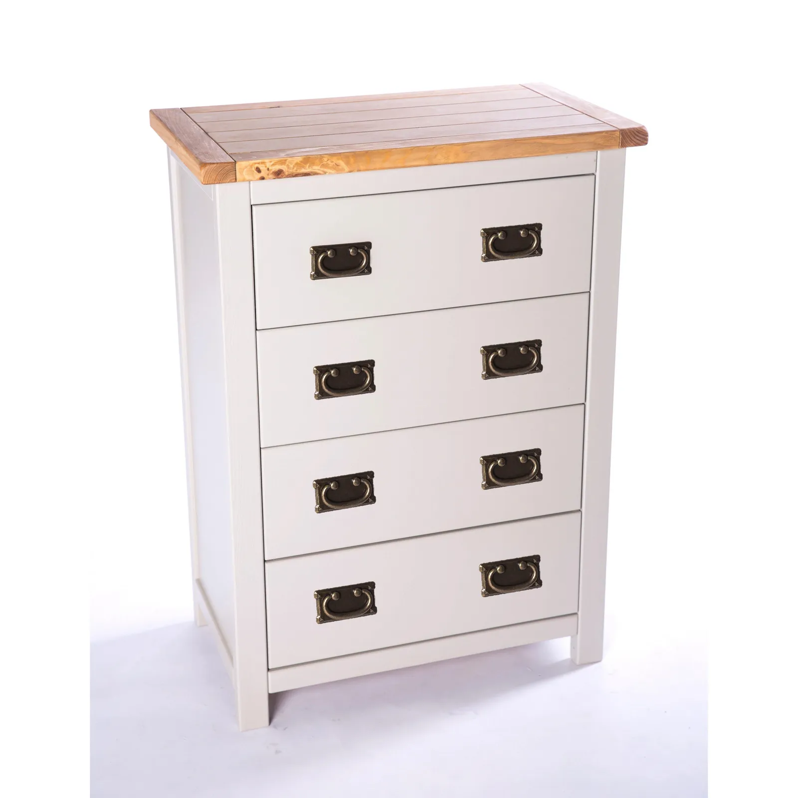 Cabinet Bits Argenta 4 Drawer Chest of Drawers Bras Drop Handle in Light Grey 3