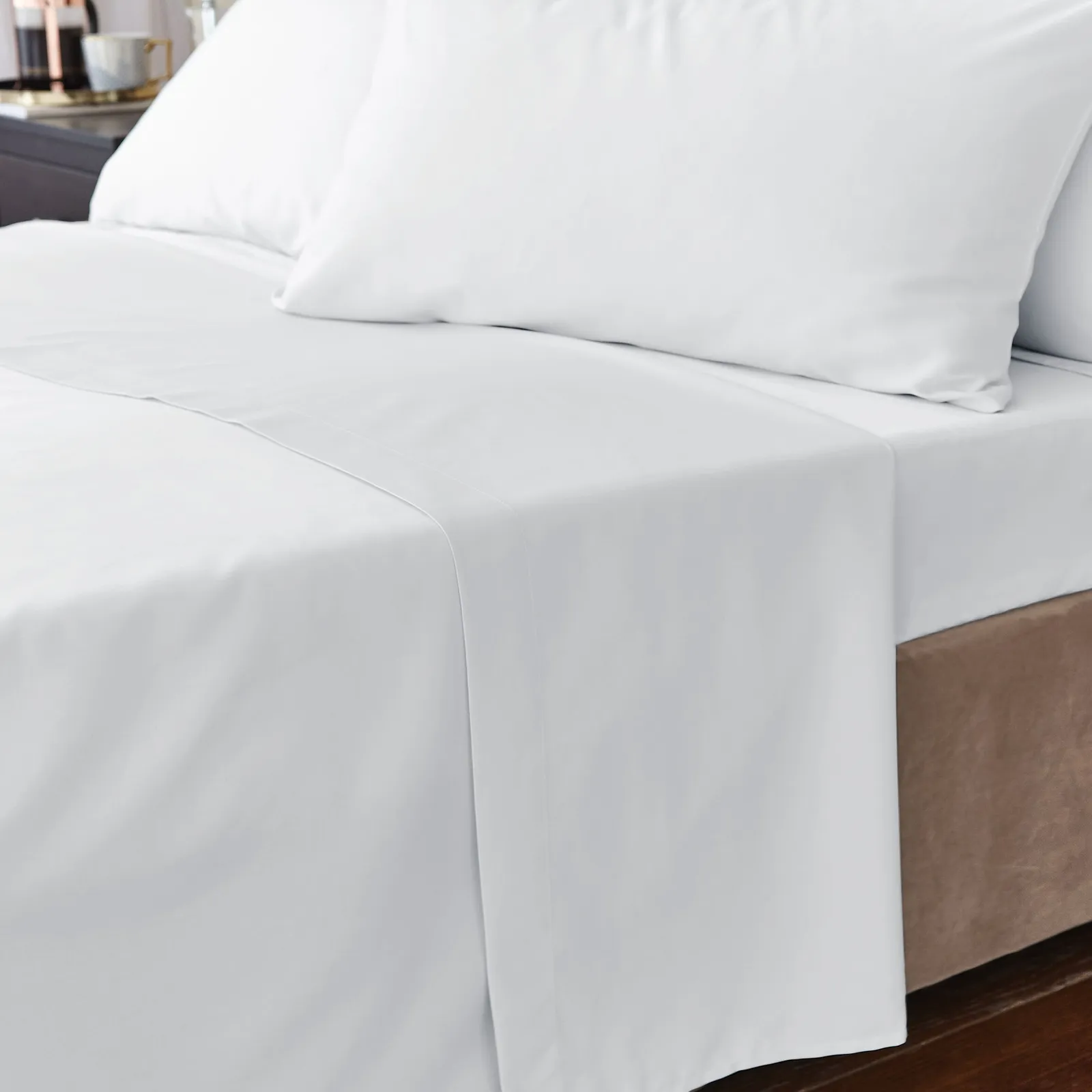 Hotel 230 Thread Count 100% Cotton Sateen Flat Sheet 1