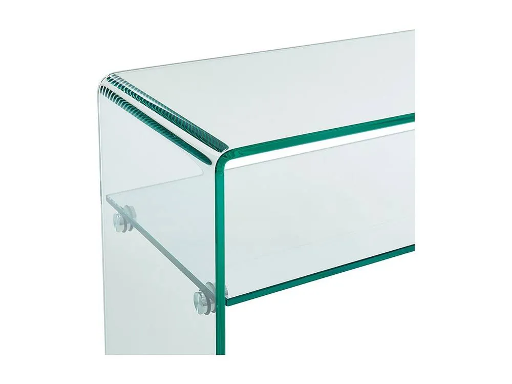 Vente-unique 1 - Compartment Console - Tempered Glass - Transparent - STILEOS in Clear 6