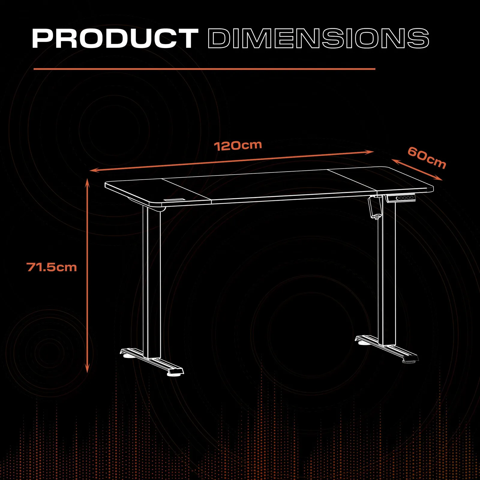 X Rocker Ascend 120cm Electric Height Adjustable Gaming Desk in White 6
