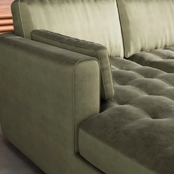 Zoe II Velvet Corner Storage Sofa Bed 4