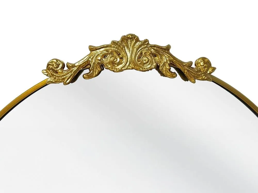 Vente-unique Large Romantic-Style Mirror With Moulding - Metal - L65 X H165 Cm in Gold 6