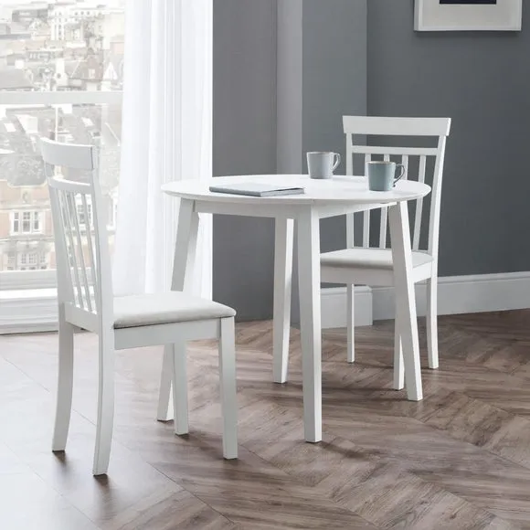 Coast 2-4 Seater Round Drop Leaf Dining Table with 2 Chairs 1