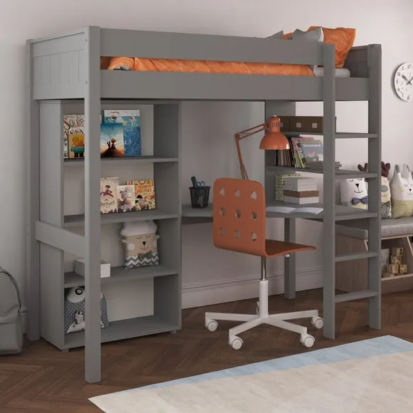 Classic Highsleeper with Desk and Bookcase 1