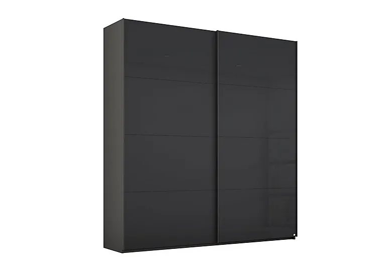 Formes Glass 2 Door Slider Wardrobe - Graphite/Basalt Front