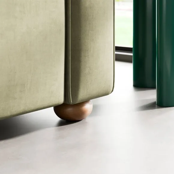 Zoe II Velvet Corner Chaise Sofa 5
