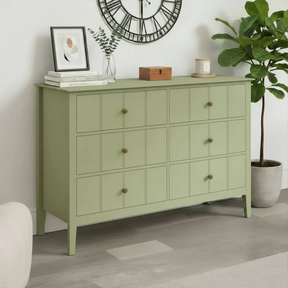 Melody Maison Chest & Pair Of One Drawer Bedside Tables - Padstowe Sage Green Range 2