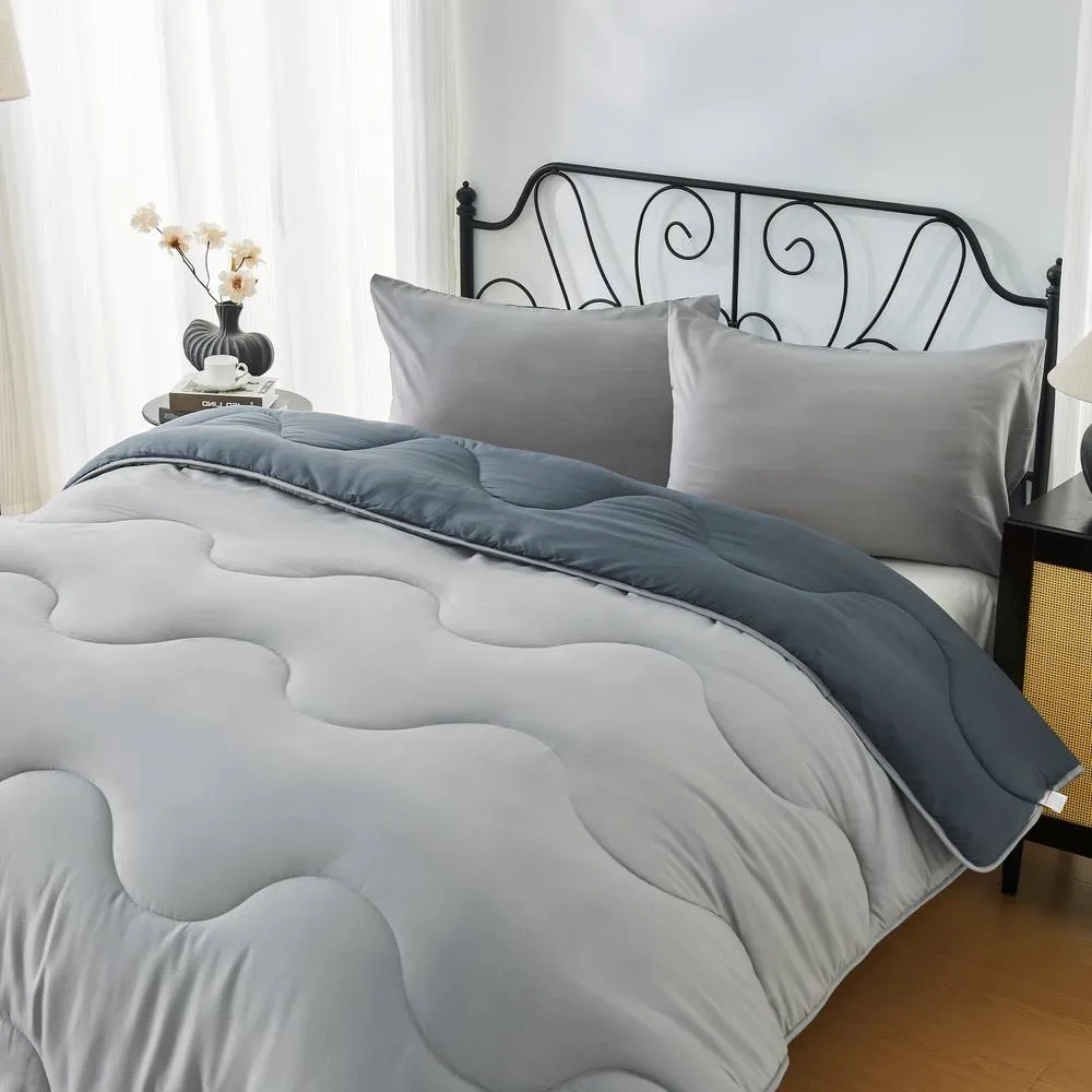GAVENO CAVAILIA Coverless Microfiber Duvet in Grey 3