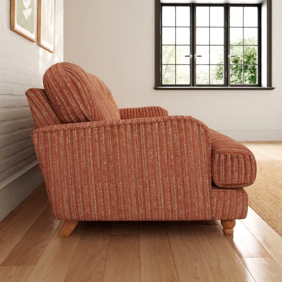 Martha Chunky Chenille Stripe 3 Seater Sofa 3