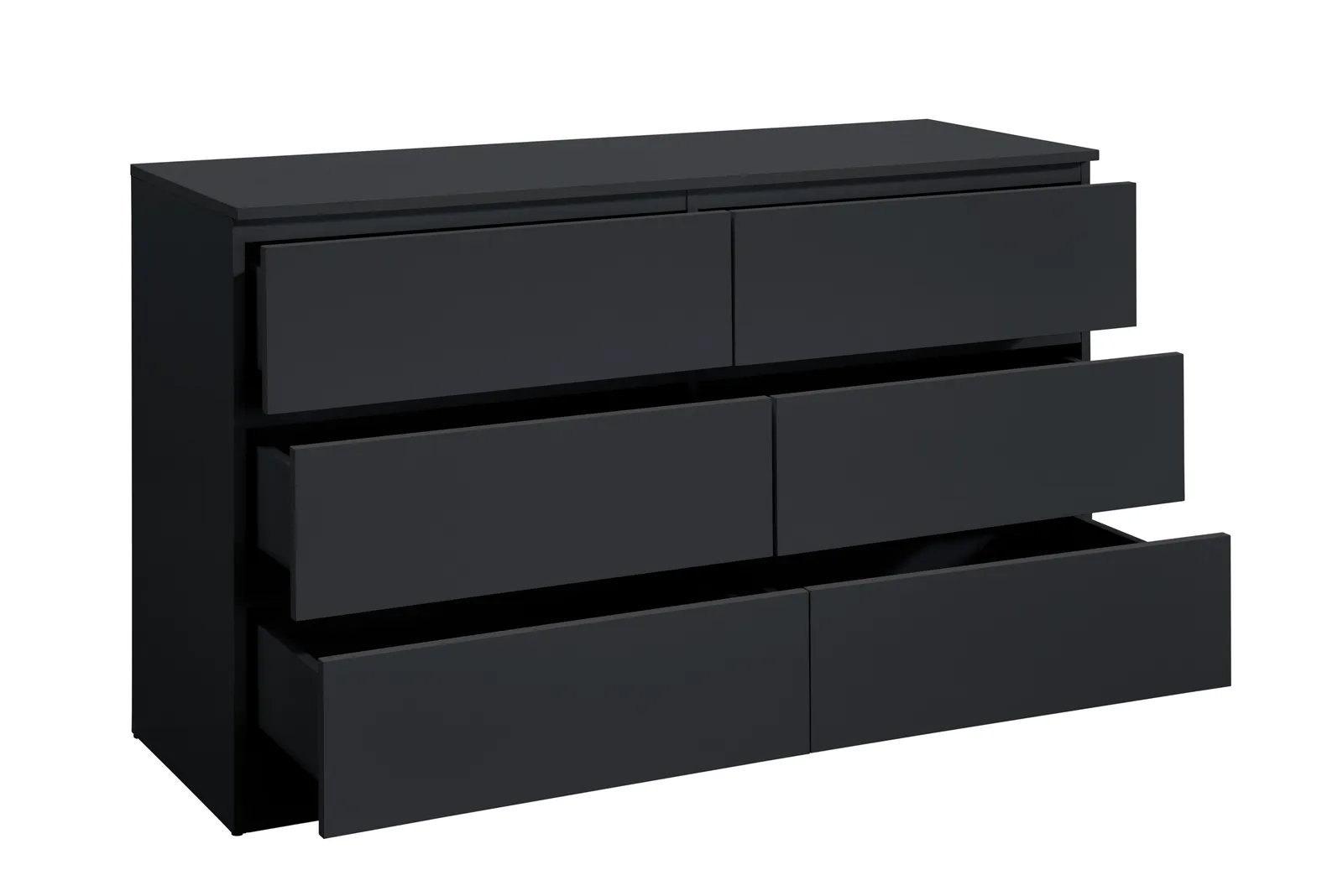 Birlea Oslo 6 Drawer Chest Grey in Black 5