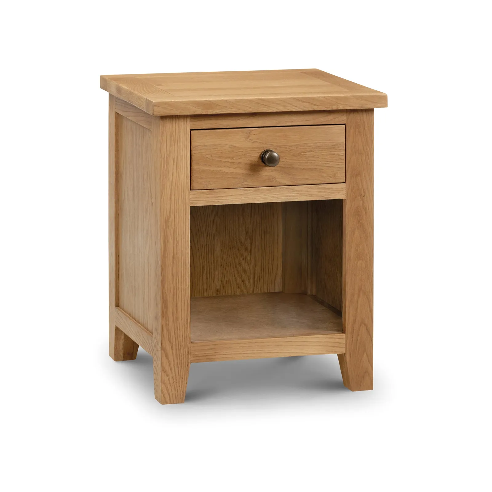 Marlborough 1 Drawer Bedside Table Mid Oak (Brown)