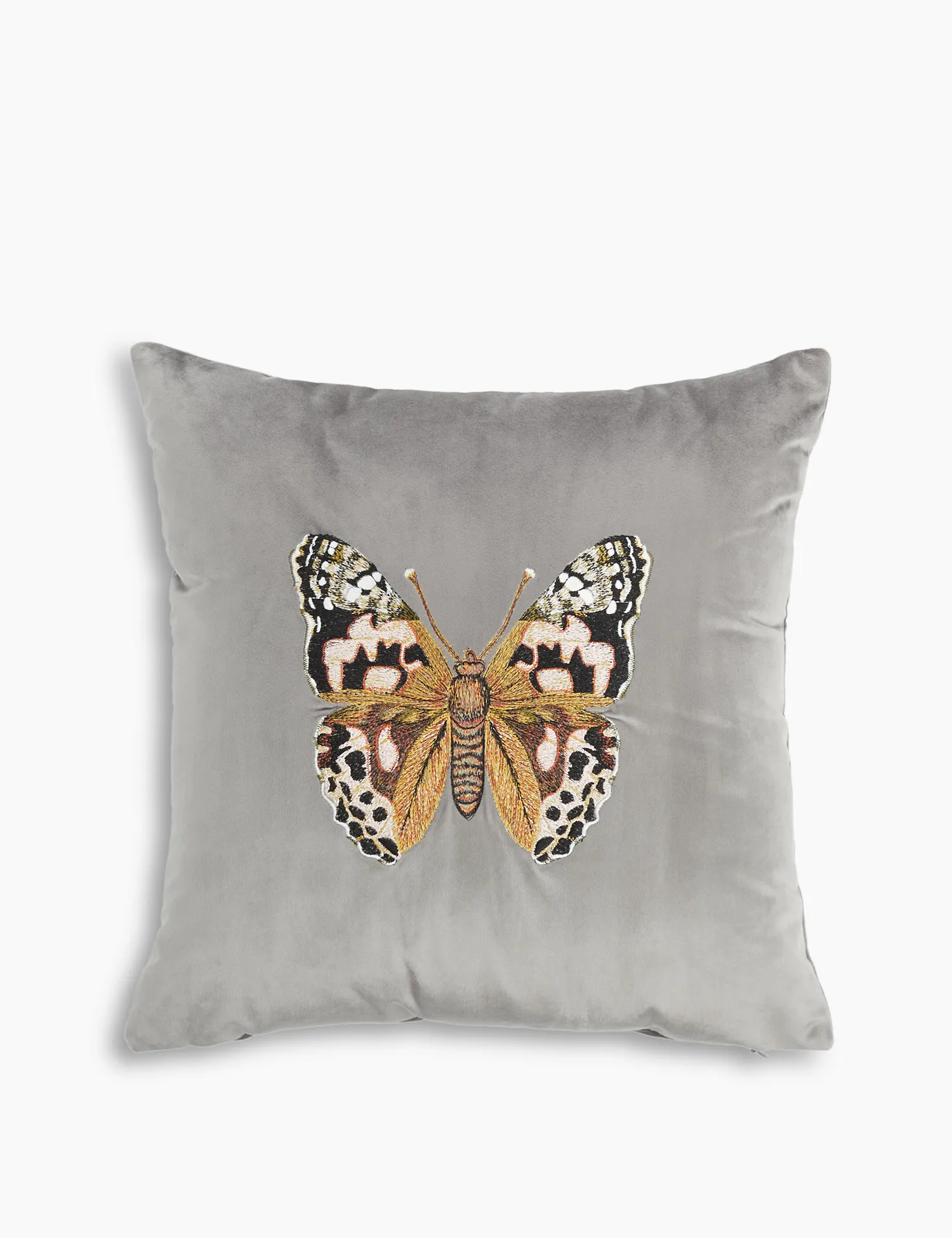 M&S Velvet Butterfly Embroidered Cushion