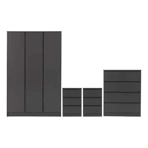 Walker Triple Wardrobe Bedroom Furniture Set 1