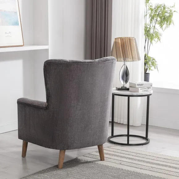 Image Furnishings Charlotte Velvet Wingback Occasional Armchair 3