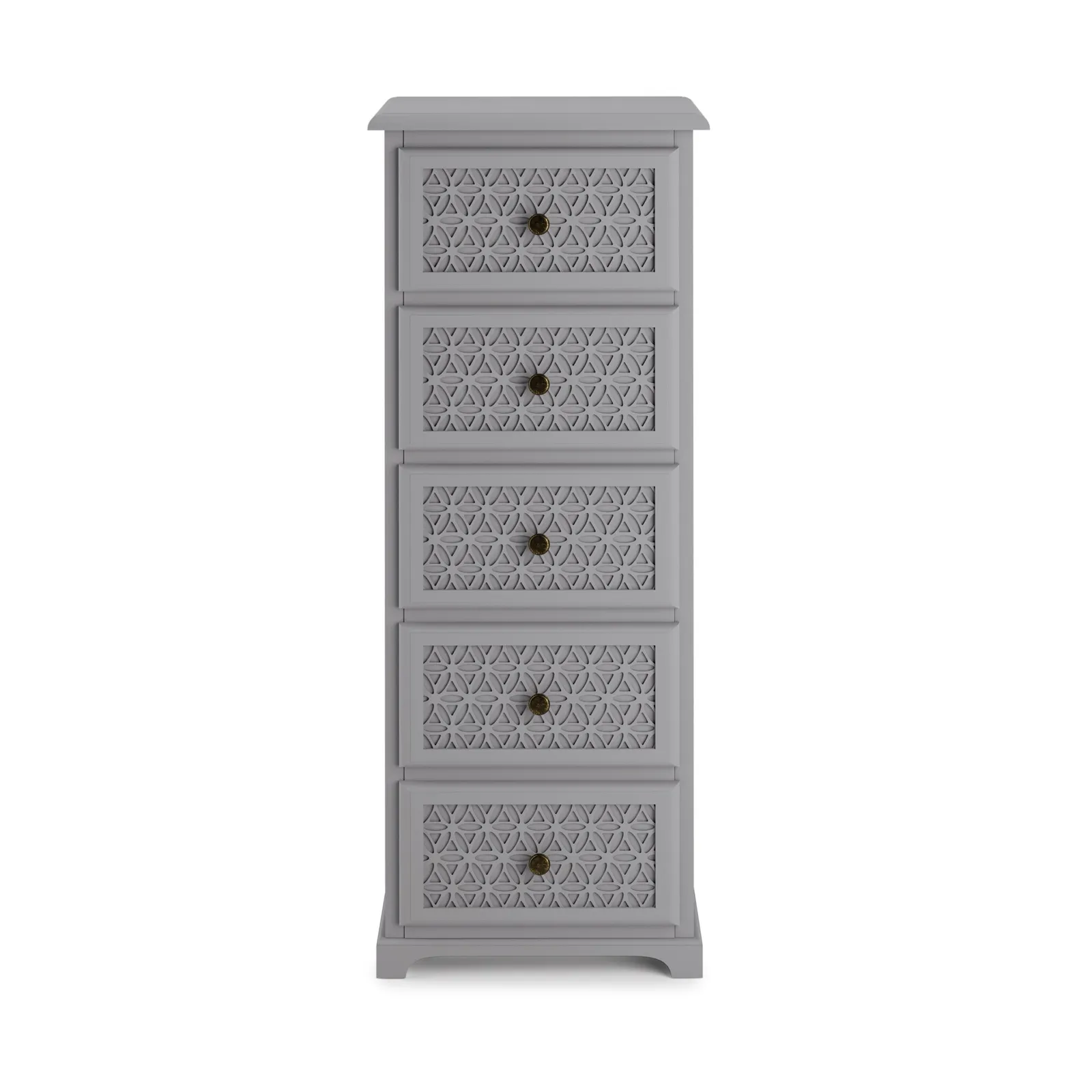 Carys 5 Drawer Tallboy Grey