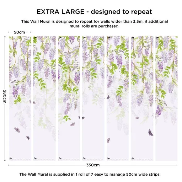 Whispering Wisteria Wall Mural 4