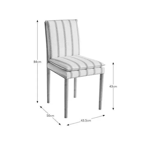 Churchgate Walcote Dining Chair, Striped Fabric 6