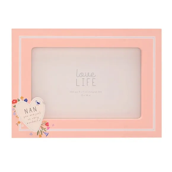 Love Life Nan Heart Photo Frame 2