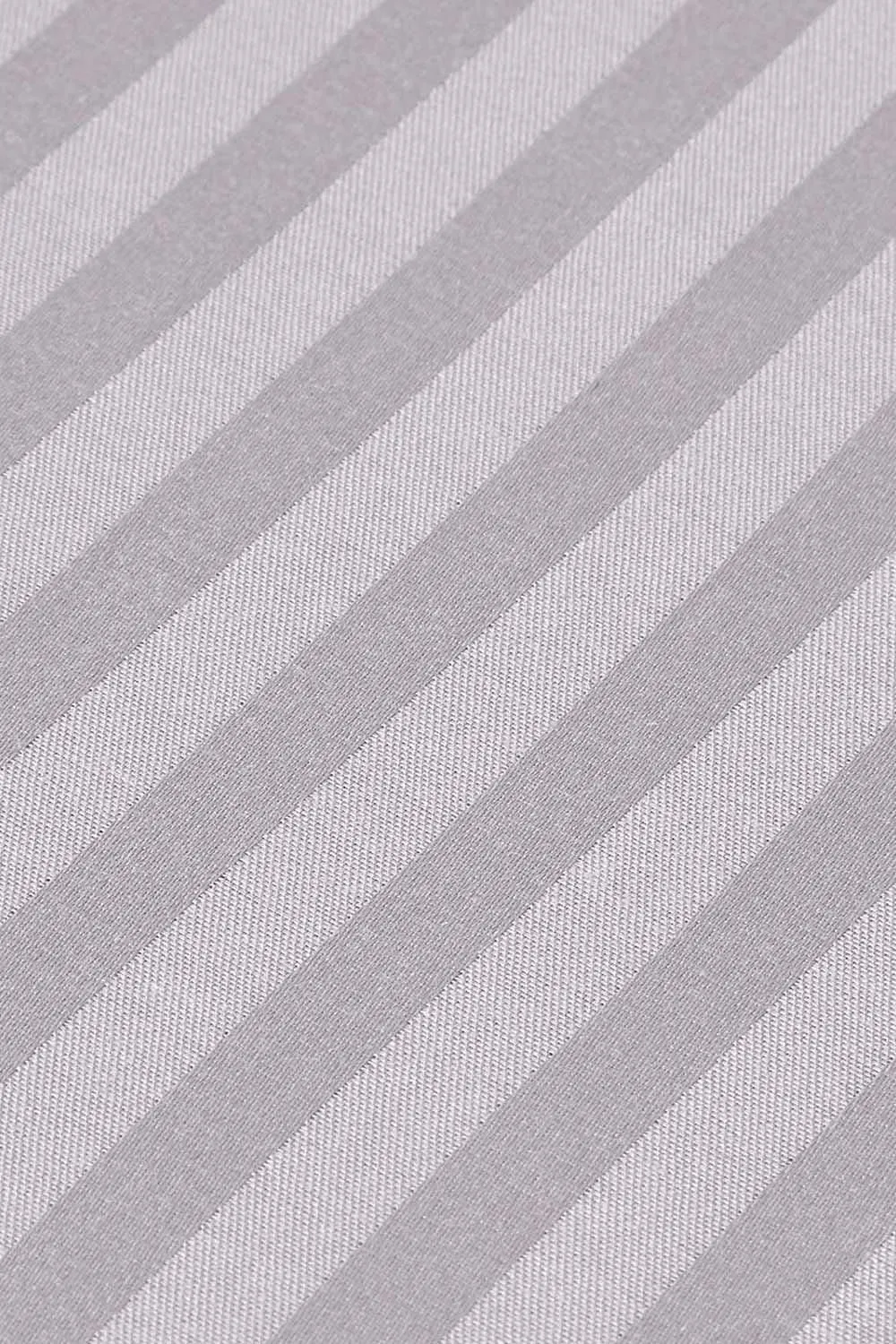 Homescapes Egyptian Cotton Satin Stripe Fitted Sheet 12 inch 330 Thread Count in Grey 3