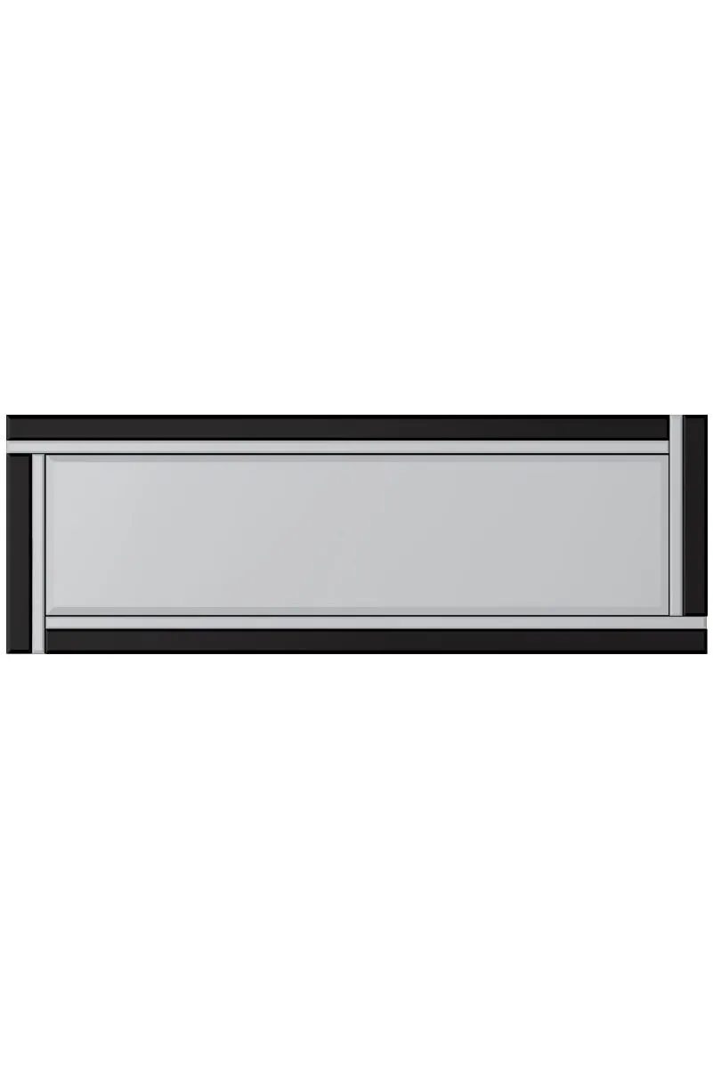 MirrorOutlet Black & Mirror Double Bevel Cheval Dress Mirror 170cm x 58cm 6