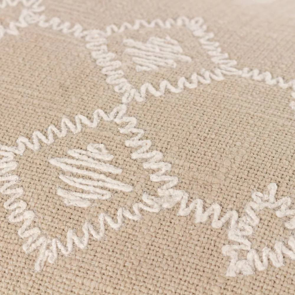 Yard Folis Geometric Cushion in Stone 4