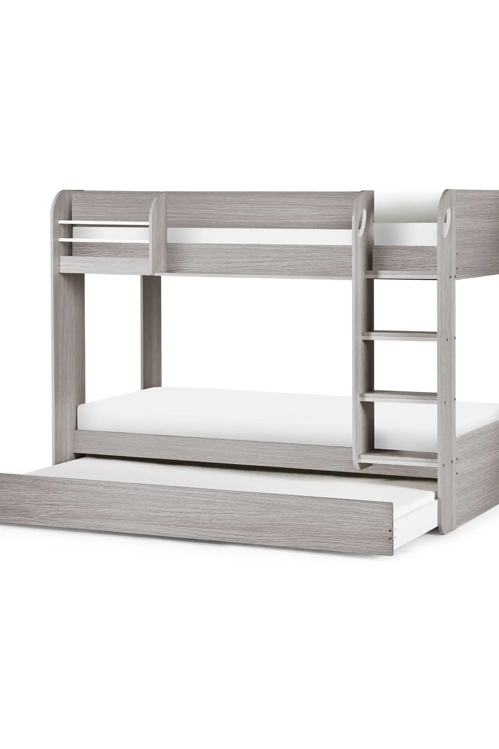 Julian Bowen Mars Single Grey Oak Effect Bunk Bed with Underbed Trundle 3