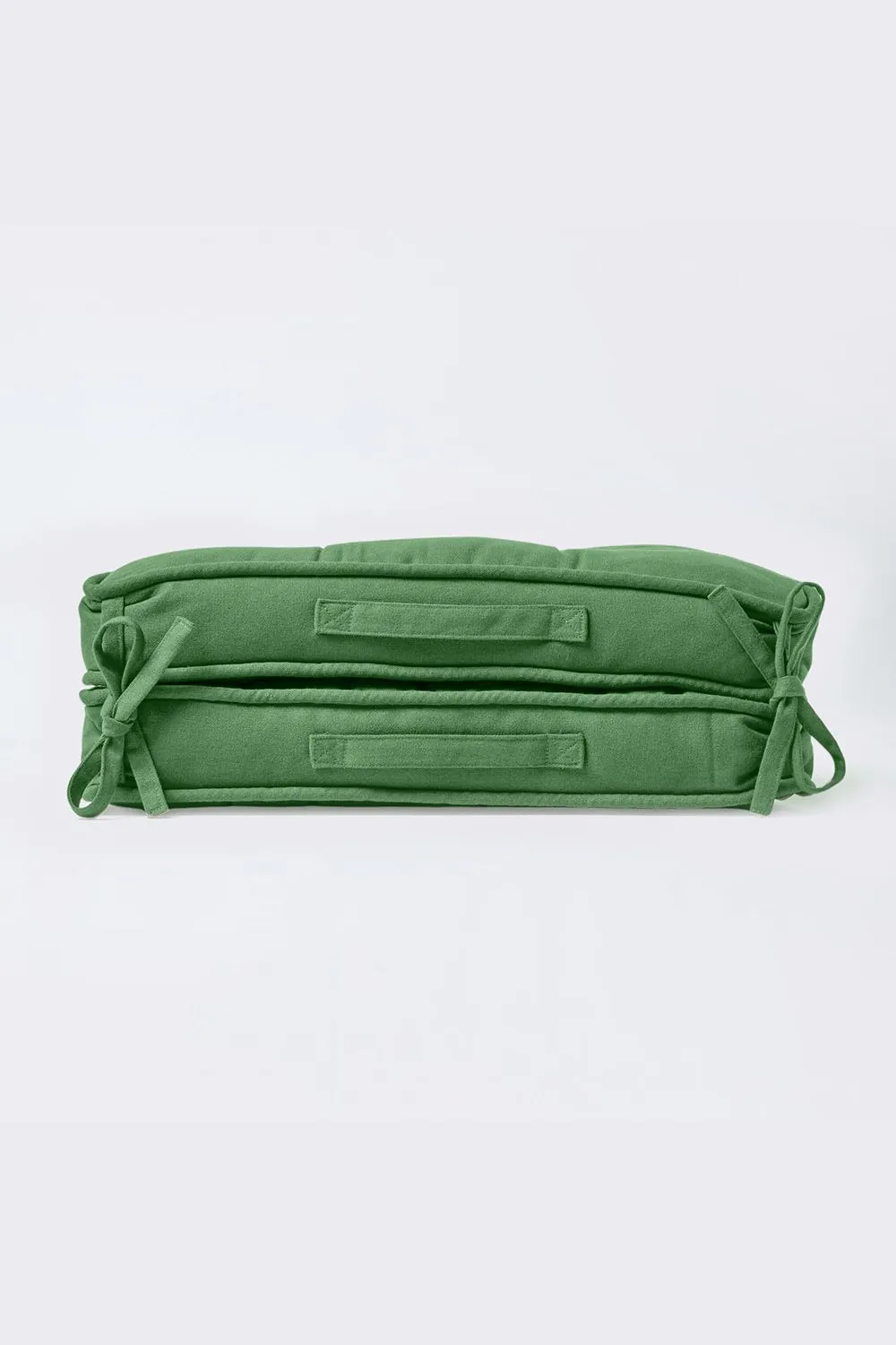 Homescapes Cotton Travel Support Booster Cushion in Dark Green 5