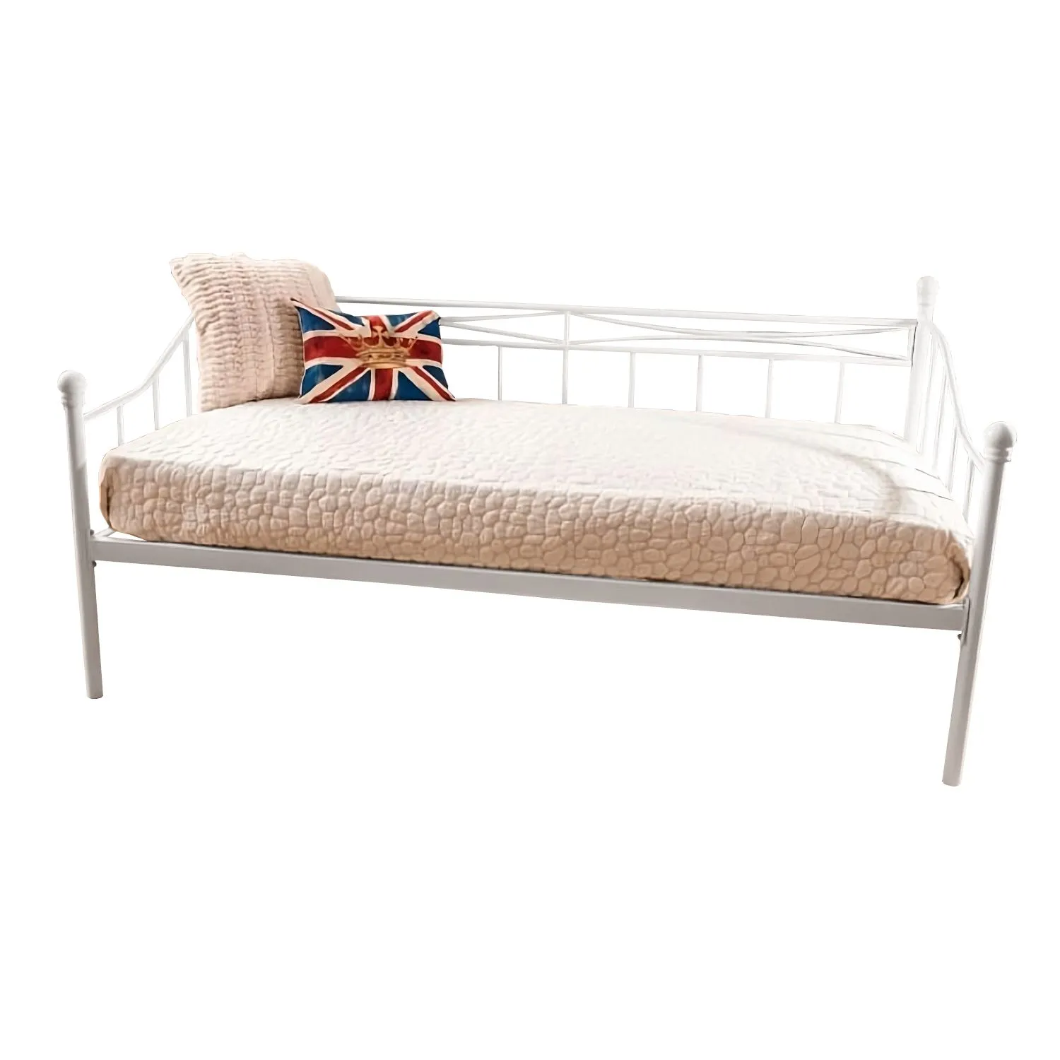Comfy Living Ltd Metal Daybed in White 2
