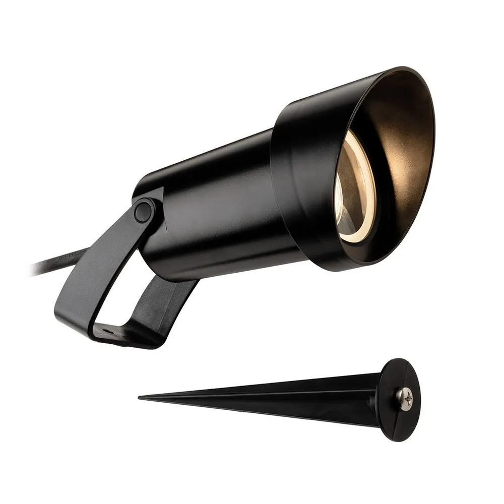 Netlighting Rowan Resin Wall & Spike Spot Black IP65 2