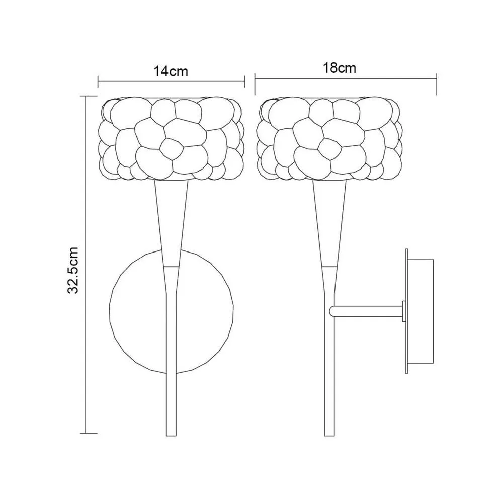Netlighting O2 Wall Lamp Switched 1 Light G9 Polished Chrome in Grey 2