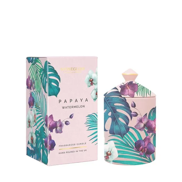 Stoneglow Urban Botanics Papaya Watermelon Ceramic Candle 2