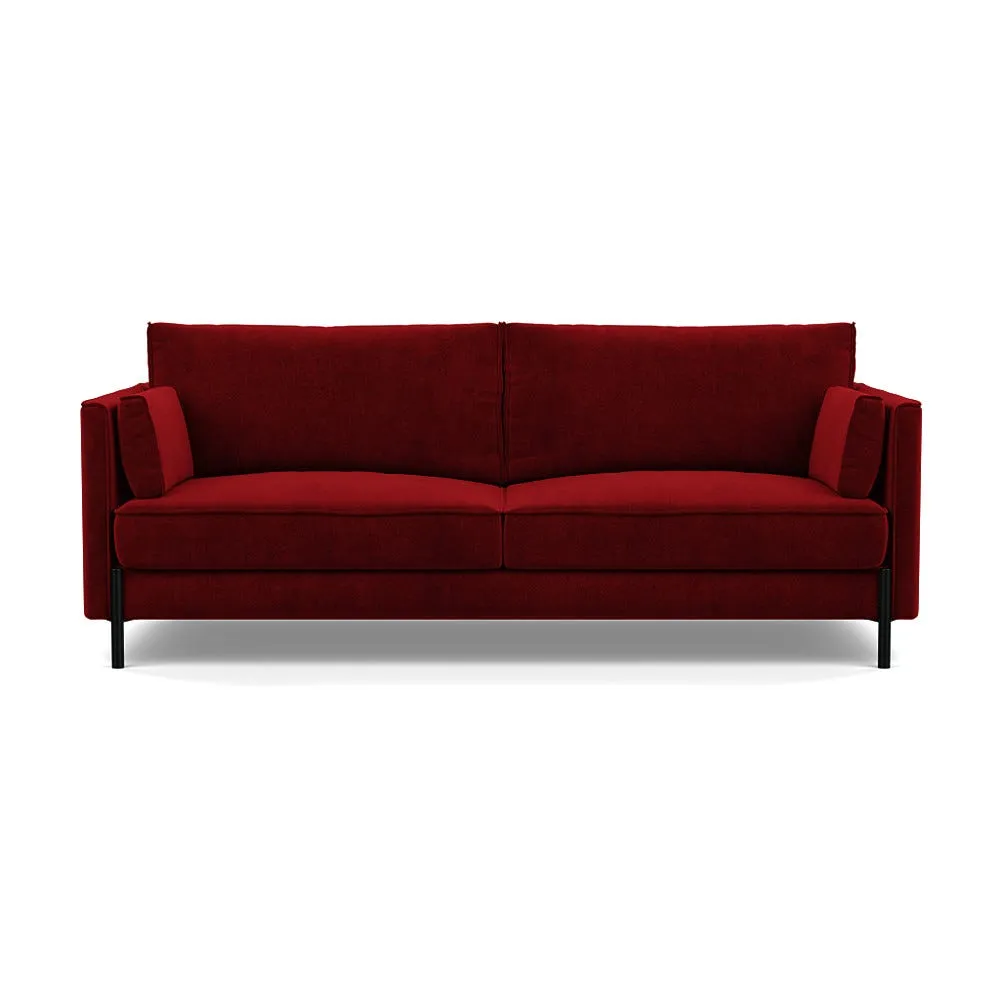Heal's Tortona 3 Seater Sofa Smart Luxe Velvet Mulberry